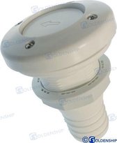 Spuigat wit nylon met rubberen flap-ventiel. (slang 38mm) (GS30330)