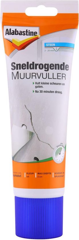 Alabastine Sneldrogende Muurvuller Tube - Wit - 330 gram