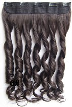 Clip in hairextensions 1 baan wavy bruin - 6#