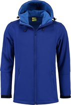 L&S Jas Capuchon Softshell Heren - Mannen - Kobalt Blauw - XXL