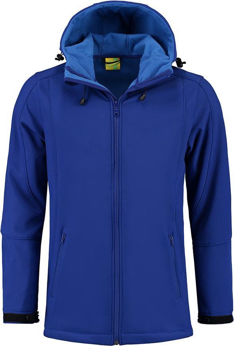 L&S Jas Capuchon Softshell Heren - Mannen - Kobalt Blauw - XXL