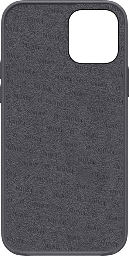 Arrière de coque de téléphone grise avec motif en relief 'Valenta'.