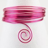 Vaessen Creative Aluminium Draad - 0,8mm - ±365m - 500g - Sterk roze