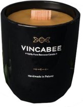 Vincabee Geurkaars Biologisch  9 X 7,5 Cm Glas Zwart