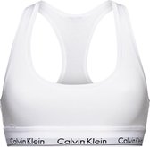 Calvin Klein dames Modern Cotton bralette top - ongevoerd - wit - Maat: S