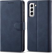 Bookcase Samsung Galaxy S21 | Hoogwaardig Leren Telefoonhoesje | Luxe Uitstraling | Portemonnee | Blauw
