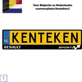 Renault Sport kentekenplaathouder/nummerplaathouder - Belgische en Nederlandse kentekens