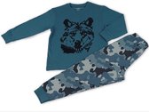 Frogs and Dogs - Pyjama Wolf - Blauw - Maat 164 - Jongens