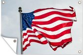 Muurdecoratie Amerika - Vlag - Lucht - 180x120 cm - Tuinposter - Tuindoek - Buitenposter