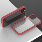 Lederen textuur Schokbestendige pc + TPU-beschermhoes voor iPhone 13 Pro Max (rood)