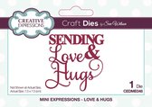 Creative Expressions Stans - 'sending Love & Hugs' - 7cm x 7cm