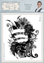 Sentimentally Yours Cling stamp - Bloemen banners - A6 - voorgesneden