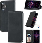 Voor Xiaomi Redmi K40 Gaming Retro Skin Feel Business Magnetische Horizontale Flip Lederen Case met Houder & Kaartsleuven & Portemonnee & Fotolijst (Zwart)