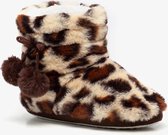Thu!s meisjes sloffen met luipaardprint - Beige - Maat 30 - Pantoffels