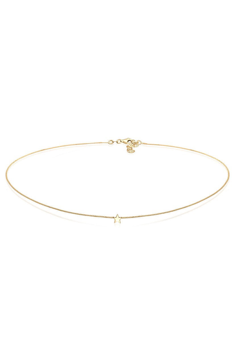 Elli Ketting Choker Ster Basic Astro 925 verguld zilver