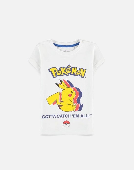 Pokemon : Pika Silhouette Filles T-Shirt Taille 110-116