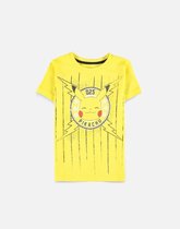 Pokémon Kinder Tshirt -Kids 134- Funny Pika Geel