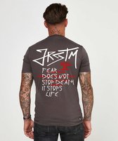 JORCUSTOM JRCSTM Slim Fit T-Shirt - Grey - Volwassenen - Maat L