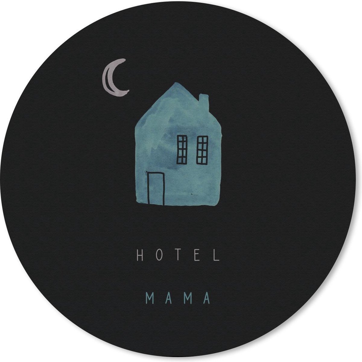 Muismat rond 30x30 cm - Mousepad Quotes - Hotel mama - Spreuken - Mama - Ronde muismatten