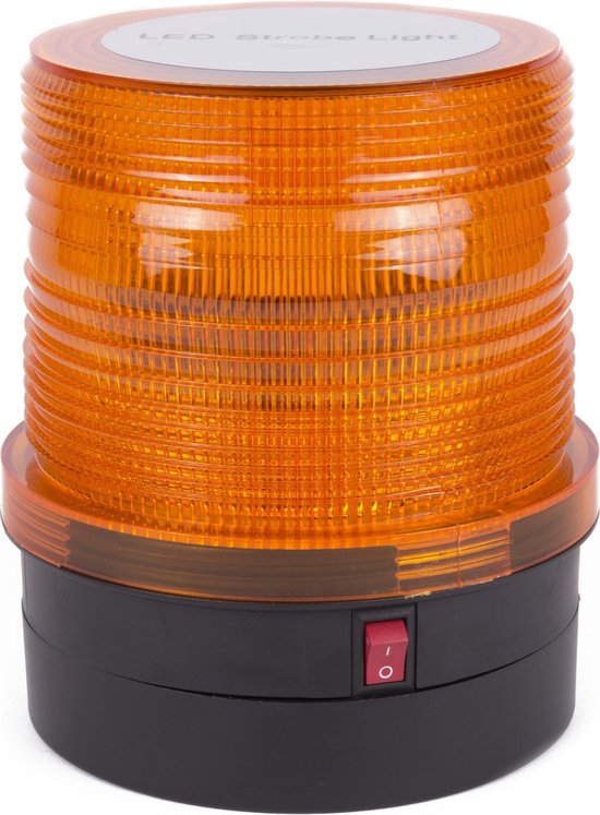 Benson LED Flashing Beacon / Beacon - Support magnétique - Oranje - 2,4 Watt - 4 piles AA