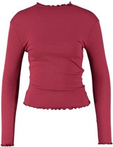 Catwalk junkie rode geribte slim fit stretch longsleeve - valt kleiner - Maat XS