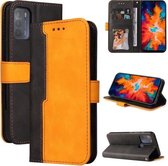 Voor Motorola Moto G50 Zakelijke Stiksels-Kleur Horizontale Flip PU Lederen Case met Houder & Kaartsleuven & Fotolijst (Oranje)