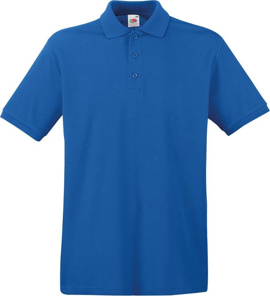 Blauw polo shirt premium van katoen voor heren - Polo t-shirts voor heren XL (EU 54)