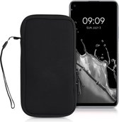 kwmobile Tasje voor smartphones XL - 6,7/6,8" - Insteekhoesje van neopreen in zwart - Maat: 17,2 x 8,4 cm