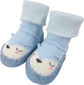 Babyslofjes Diertje Blauw - Anti-slip - 9-12 maanden