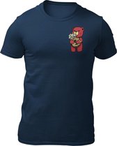 Money Bag - Teddy The Gangster - Heren T-Shirt - Getailleerd - Katoen - Ronde Hals