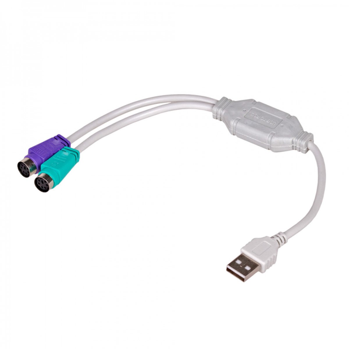 Akyga Usb 2.0 Am-Adapter Voor Ps2-Toetsenbord, Muis, Computerstation 0,25M