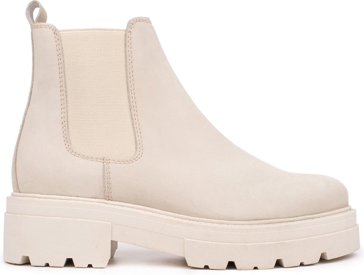 OMNIO shari short chelsea beige leather nubuck