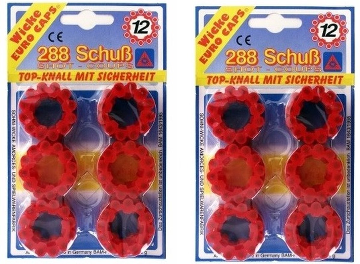Wicke Plaffertjes - 12 schots - 576 schoten - klappertjespistool -