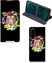 Book Case Sony Xperia 5 III Smart Cover Lion Color