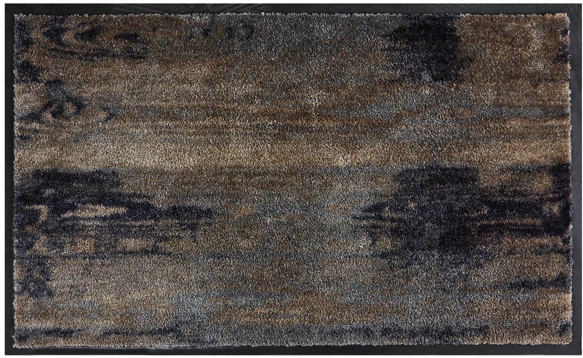 MD-Entree MD Entree - Deurmat - Schoonloopmat - Soft&Design - 55 x 90 cm - Mystery - Vloerkleed - Met antislip - Machine wasbaar - Vocht absorberend - Hoge dichtheid 600gr/m2 Zwart