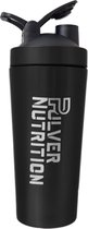 Pulver - RVS Shakebeker - Proteine Shaker - BPA vrij - 1000ml  – Thermo - Shaker - Zwart