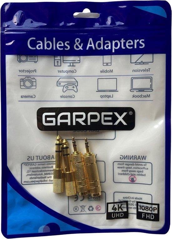 Adaptateur jack Audio plaqué or Garpex® - Adaptateur stéréo AUX