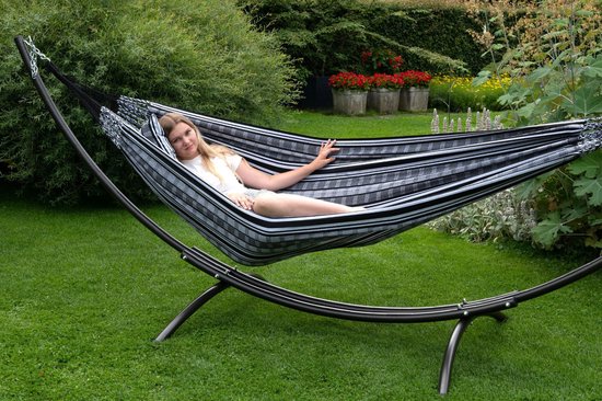 Hamac Double ' Comfort' Noir White - Zwart