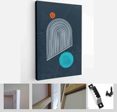 A trendy set of Abstract Black Hand Painted Illustrations for Postcard, Social Media Banner, Brochure Cover Design or Wall Decoration Background - Modern Art Canvas - Vertical - 19