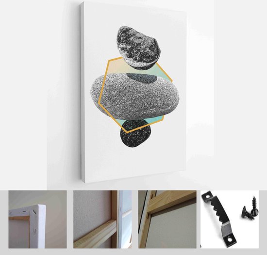 Set of 3 creative minimalist illustrations for wall decoration, postcard or brochure cover design - Modern Art Canvas - Vertical - 1900305889 - 40-30 Vertical