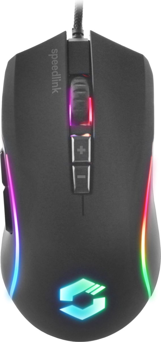 Speedlink ZAVOS - Gaming Muis - RGB - 2 DPI Schakelaars - Rubber Zwart