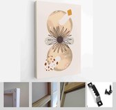 Painting Wall Pictures Home Room Decor. Modern Abstract Art Botanical Wall Art. Boho. Minimal Art Flower on Geometric Shapes Background - Modern Art Canvas - Vertical - 1955054914