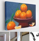 Itsallcanvas - Schilderij - Orange Art Horizontal Horizontal - Multicolor - 75 X 115 Cm