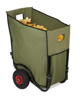 tuinkar - 2 luchtbanden - opvouwbaar - met tuinafvalzak - 160 liter