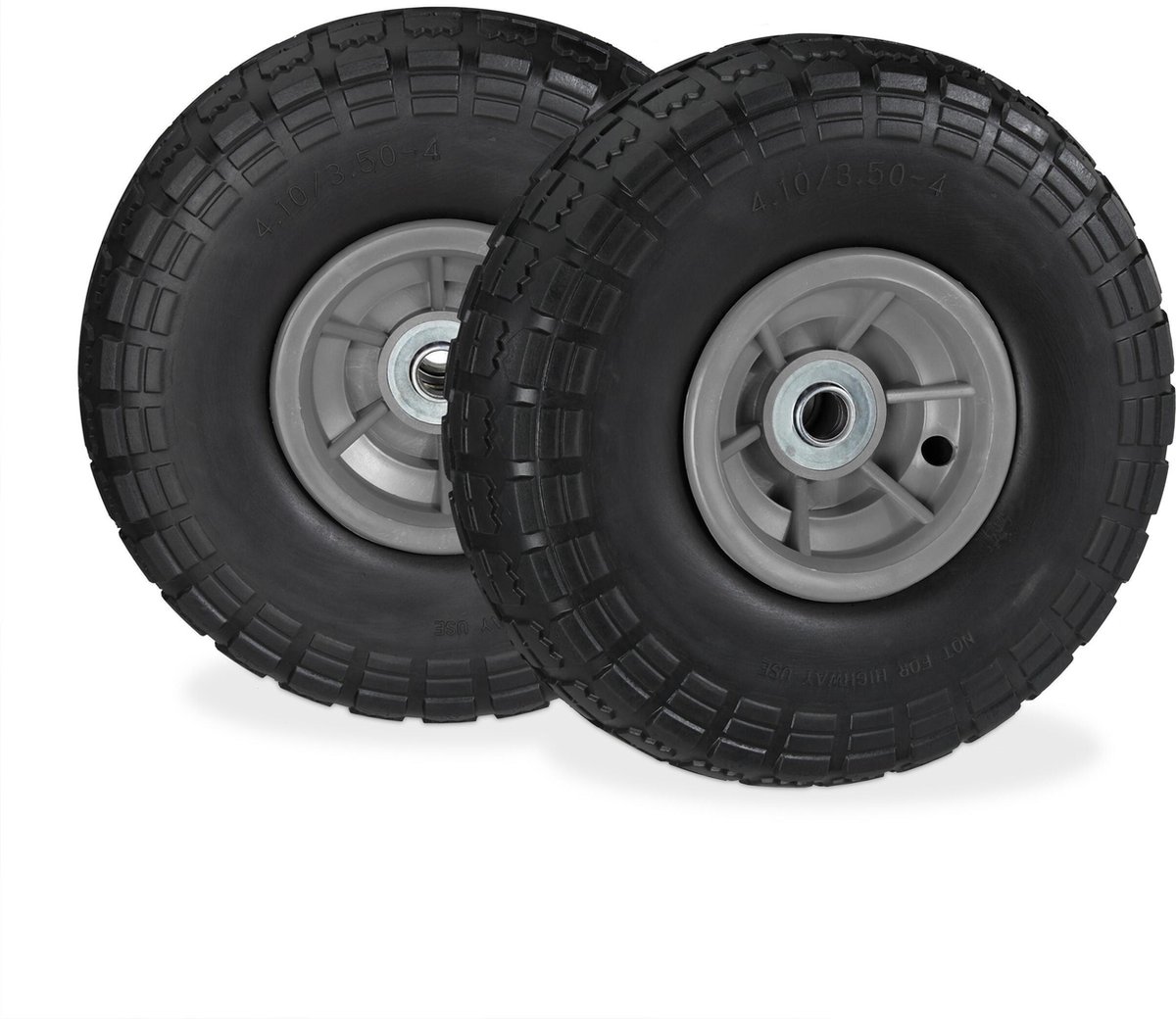 Steekwagen Massief Rubber Wielen 260 X 56 Mm Tot 350 Kg, Hoogte 1200 Mm Standard Schep