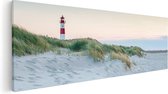 Artaza - Peinture sur toile - Plage et dunes avec un phare - 120 x 40 - Groot - Photo sur toile - Impression sur toile