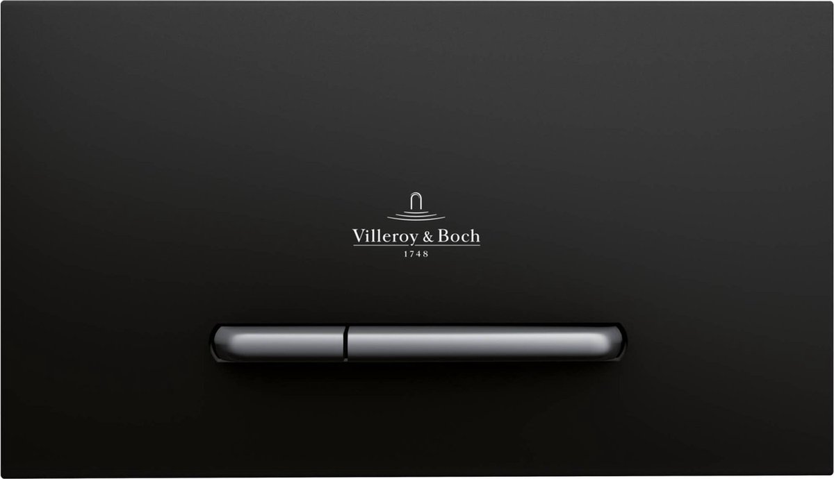 Villeroy & Boch Viconnect bedieningsplaat E300 DF frontbediend 25.3x14.5cm kunststof antrciet/matchroom