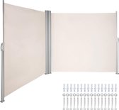 Intrekbare - zijluifel - Outdoor Patio Screen Privacy Divider - Tuin Terras Zonnescherm Windscherm - Beige - Double - 160X600cm