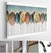 illustration of colorful leaves on decorative background 3d wallpaper. Graphical pattern modern artwork - Modern Art Canvas - Horizontal - 1887643156 - 50*40 Horizontal