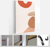 Set of backgrounds for social media platform, instagram stories, banner with abstract shapes, fruits, leaves, and woman shape - Modern Art Canvas - Vertical - 1643891140 - 115*75 V